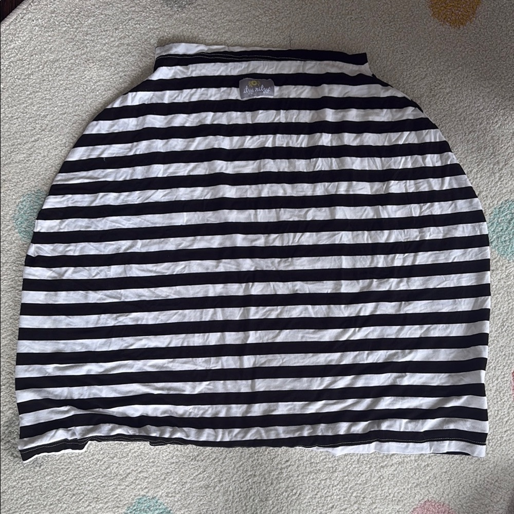 Striped Black and White Car seat cover